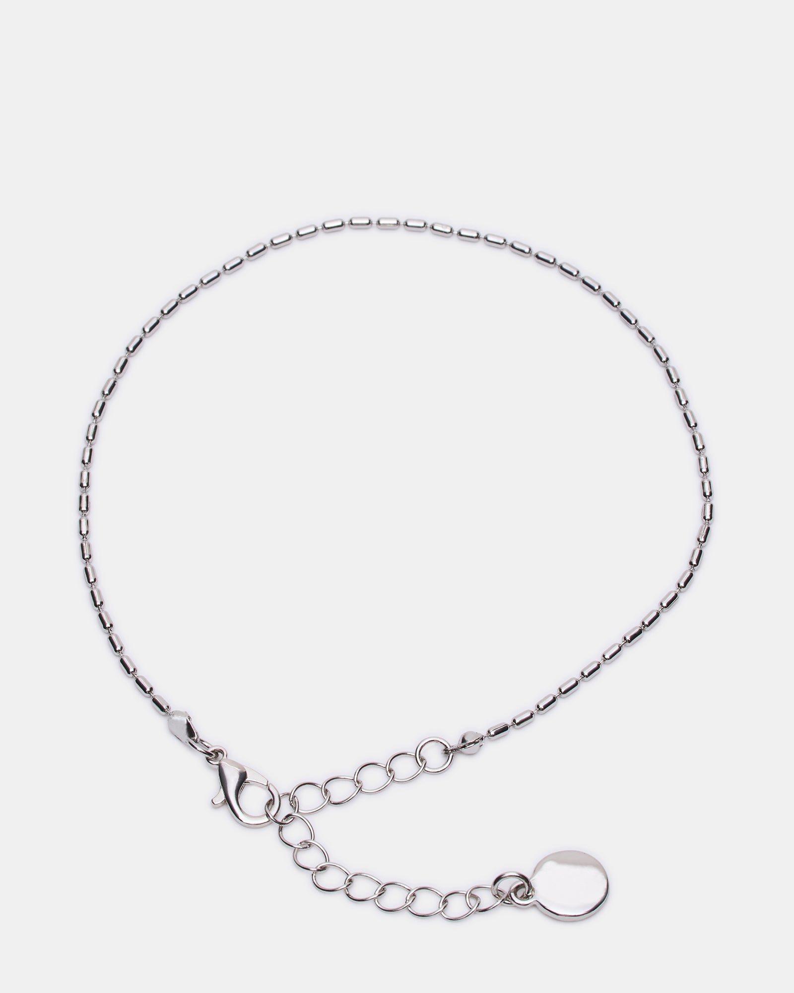 HERRINGBONE CHAIN ANKLET SET SILVER