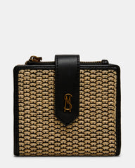 JEM STRAW WALLET BLACK/NATURAL